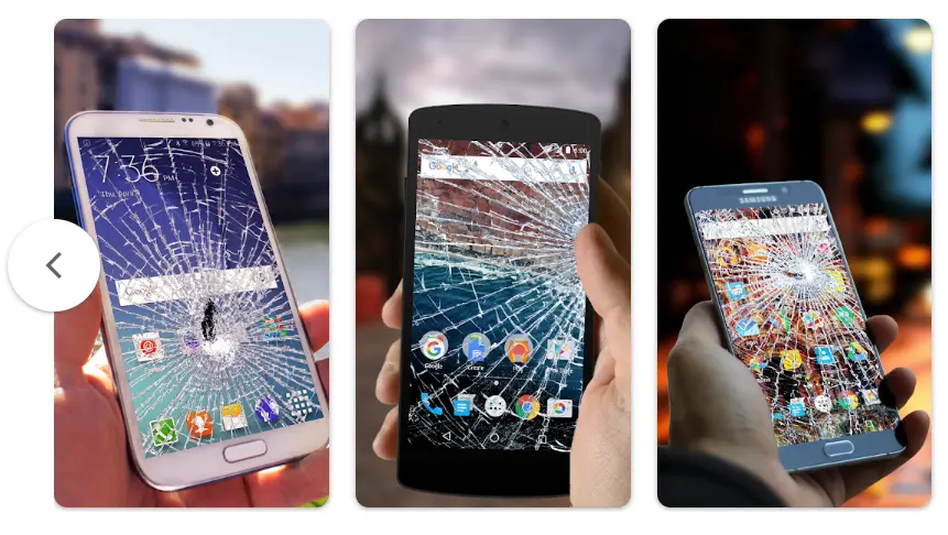 Broken screen prank app