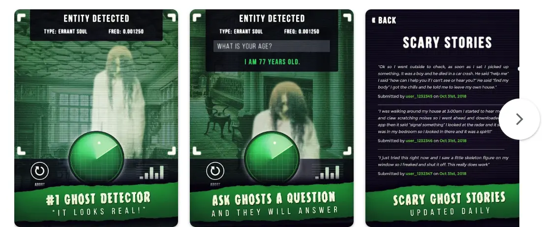 Ghost detector radar simulator prank app