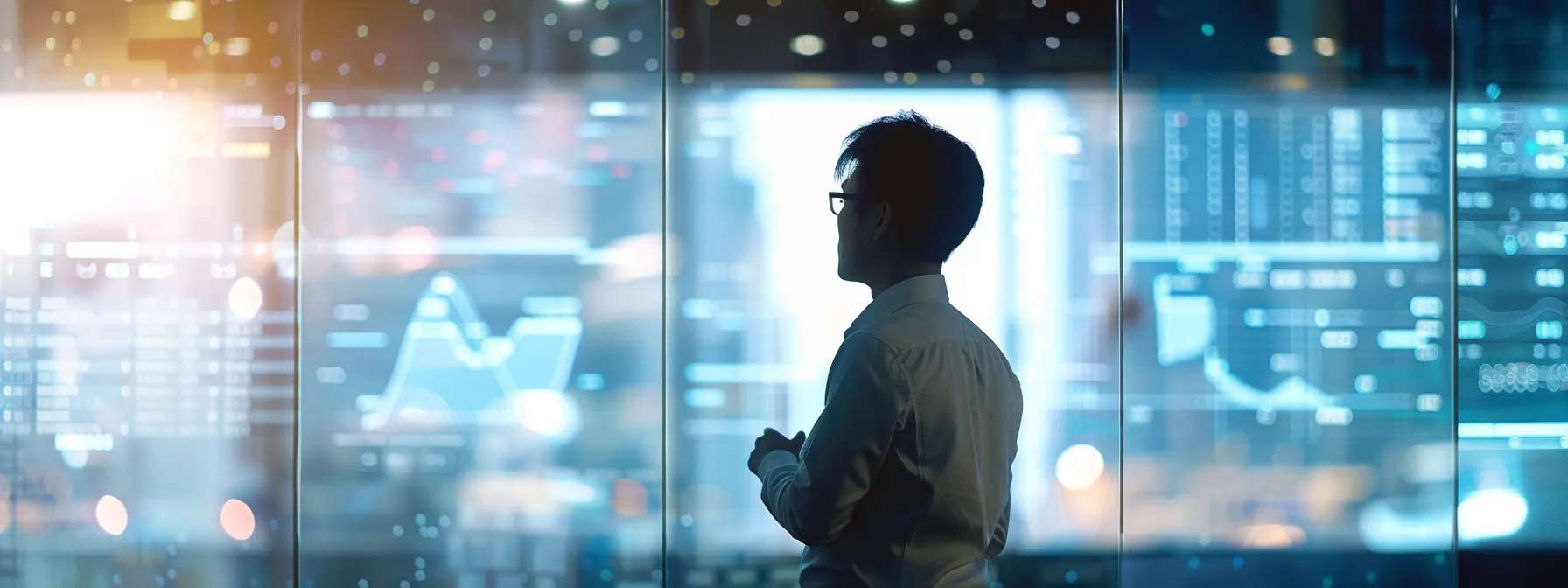 A man compares BA Insight vs Shelf.io by analyzing performance data