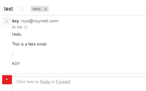 email from fake emailed