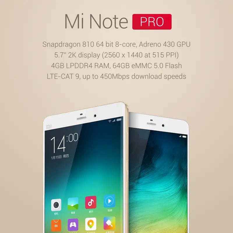 Xiaomi Mi Note and Mi Note Pro