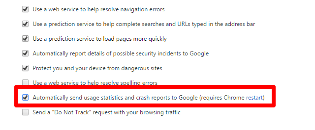 automatically send usage statistics to Google.png