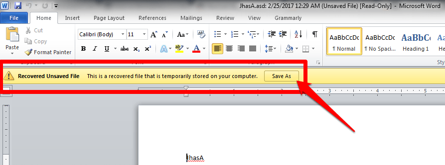 How To Find An Unsaved Word Document
