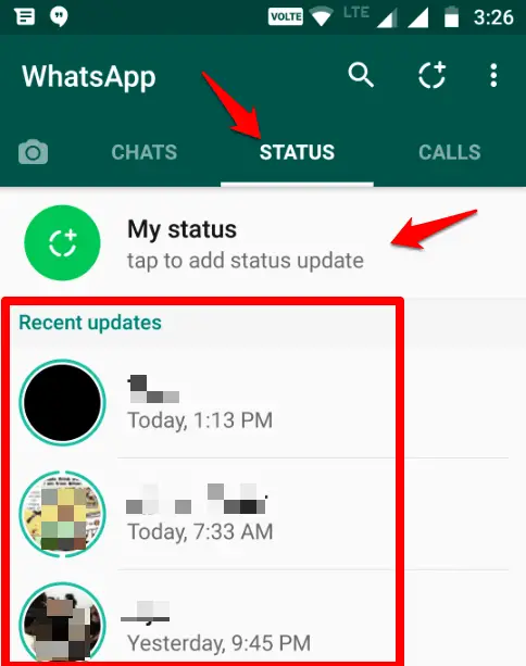 Whatsapp New Status