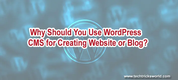 Why Should You Use WordPress CMS for Creating Website or Blog