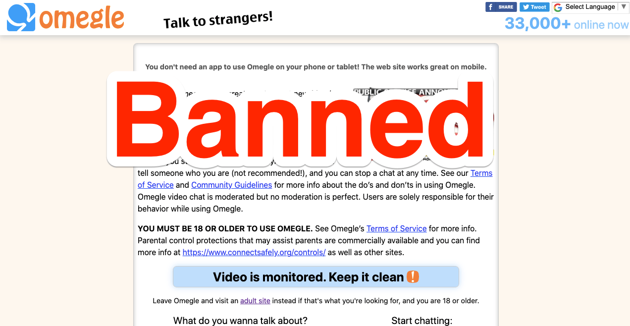 banned on omegle