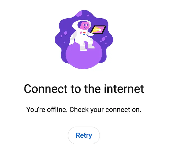You’re offline. Check your connection