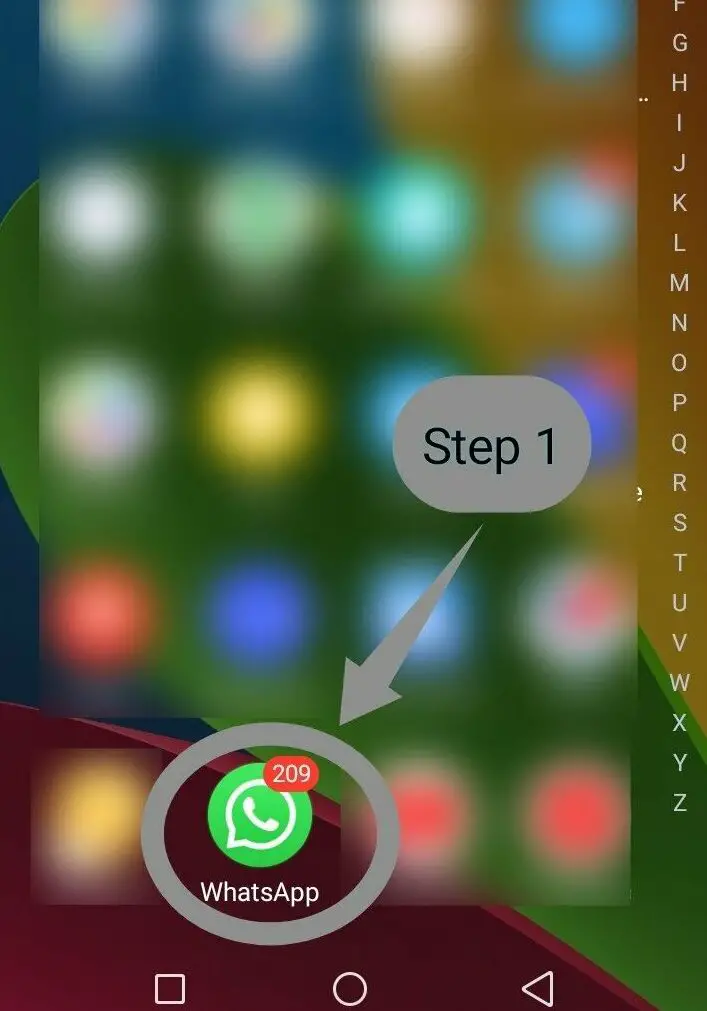 Who liked message on WhatsApp - Step 1
