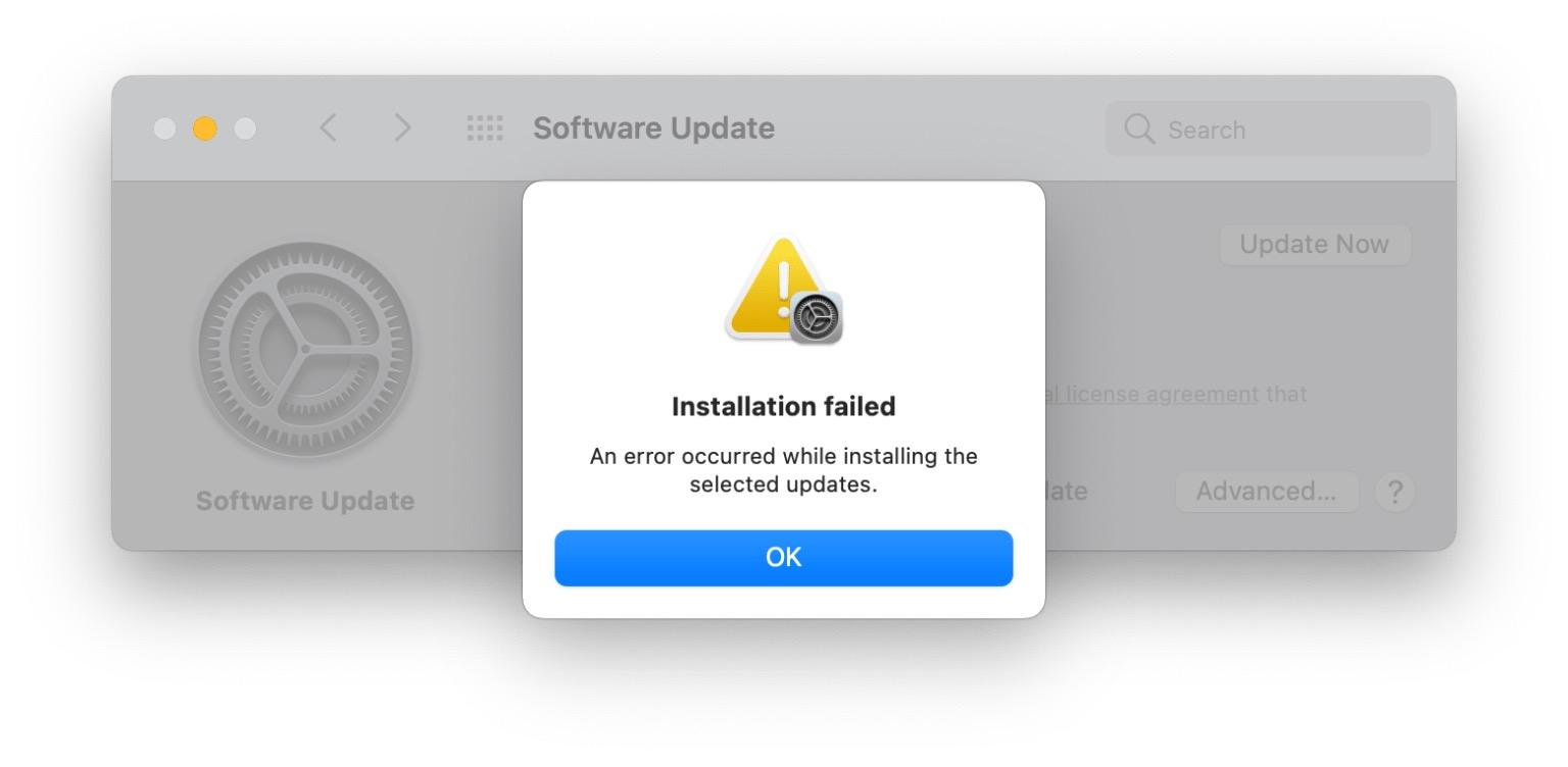 Error occurred while installing the selected updates