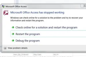 Microsoft access keeps crashing