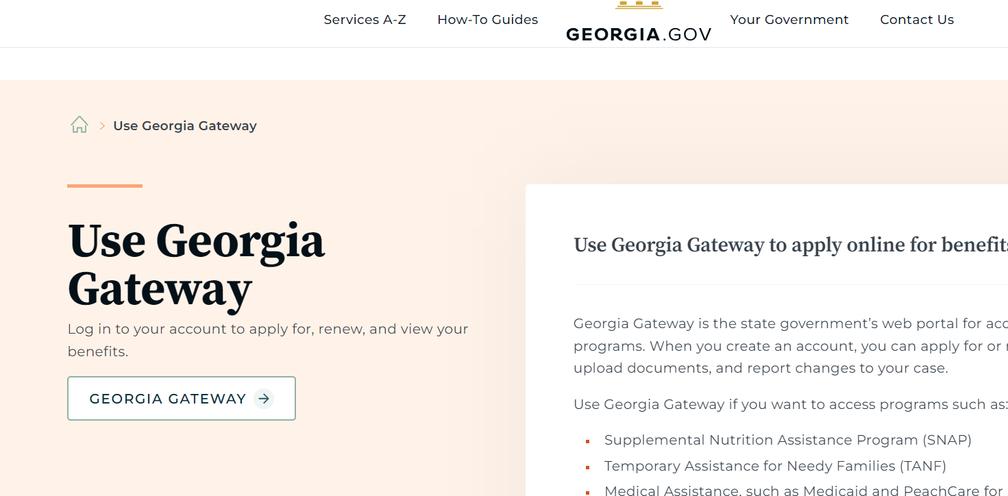 Georgia gateway login