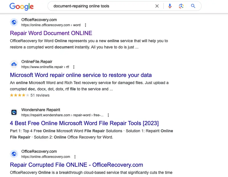 document-repairing online tools