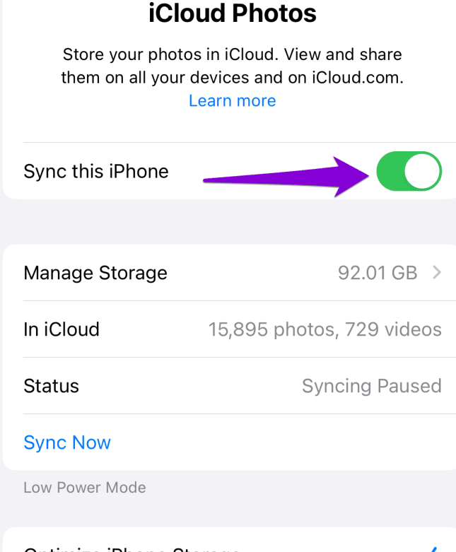 sync this iPhone