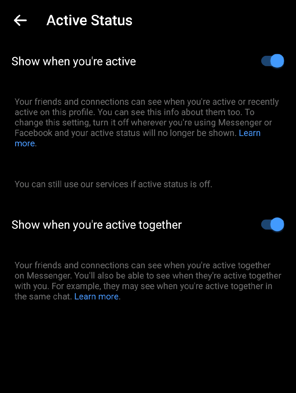 FB active status